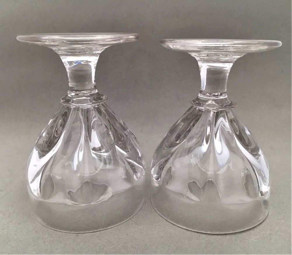 A splendid pair of heavy wrythen early Victorian goblets View V