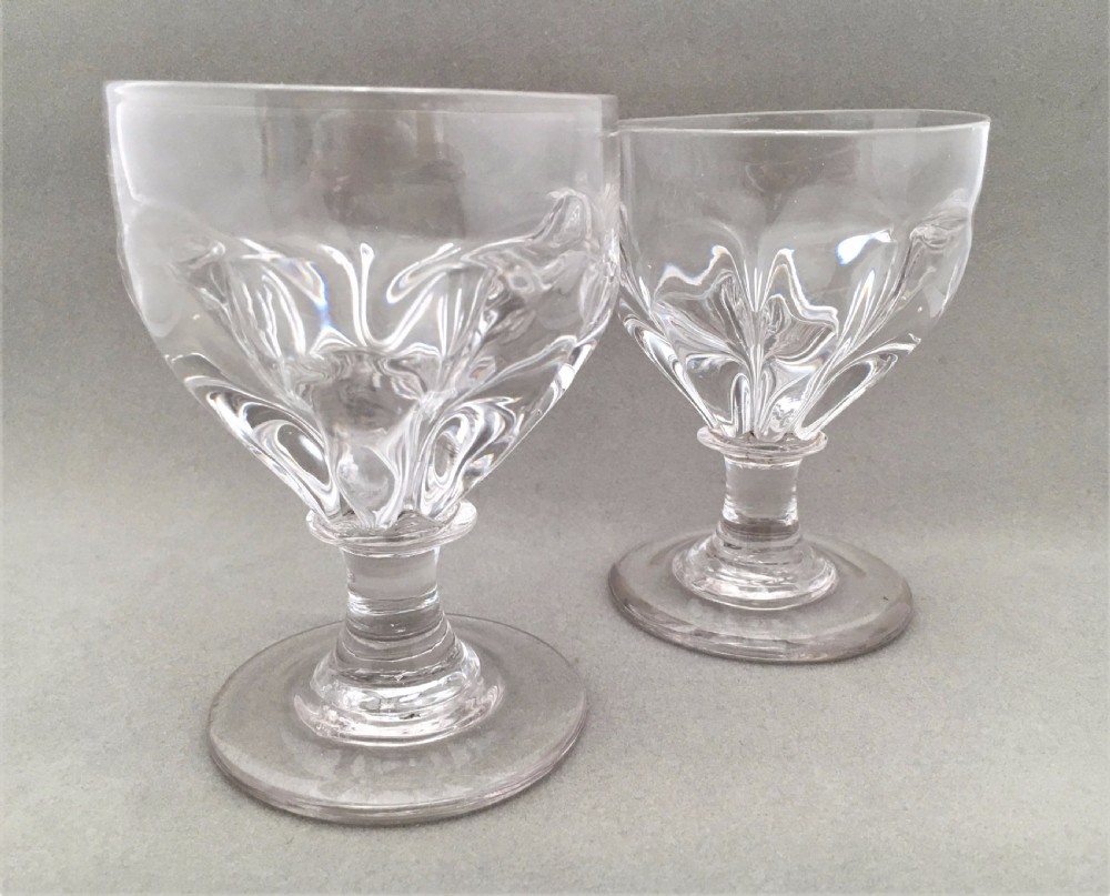 A splendid pair of heavy wrythen early Victorian goblets View VI