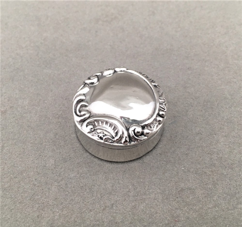 A delightful Victorian Silver miniature Pillbox