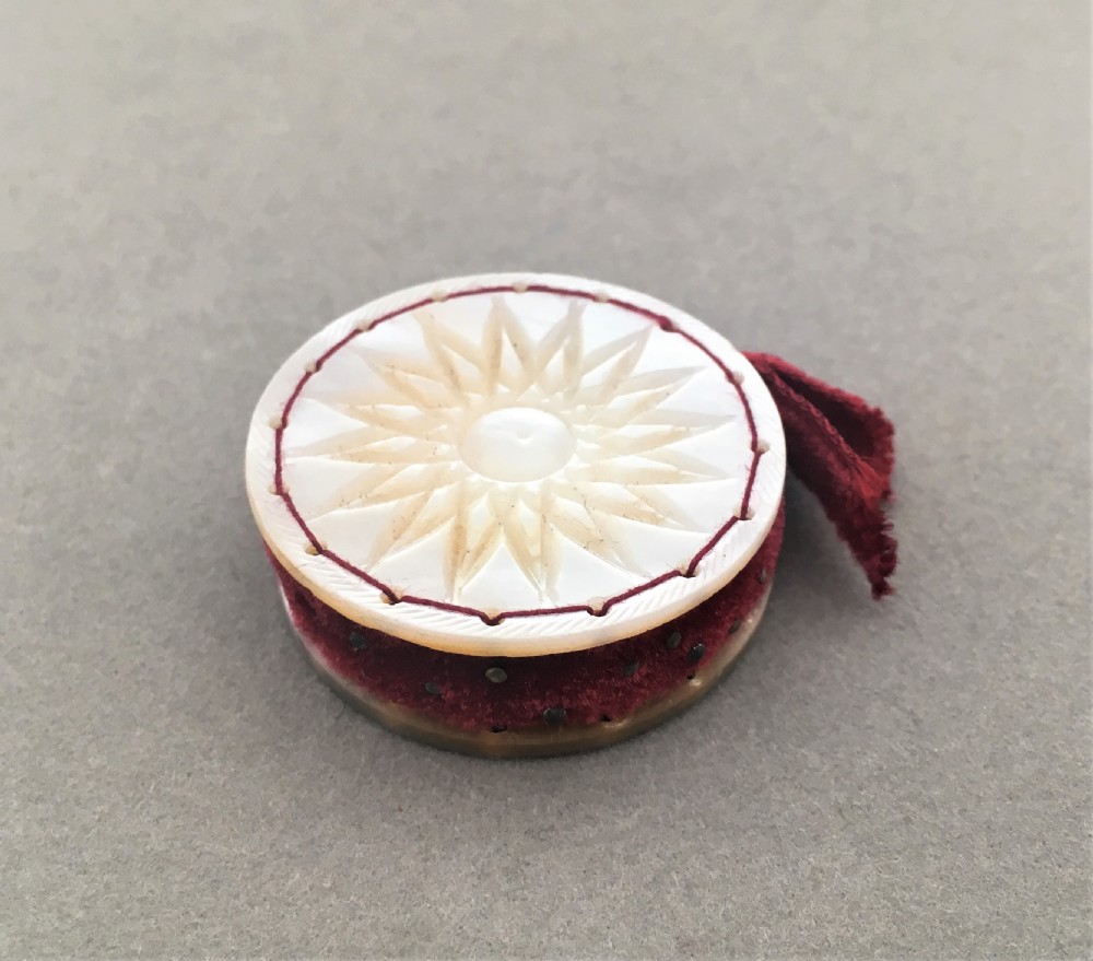 A Charming Victorian Mother of pearl pin cushion