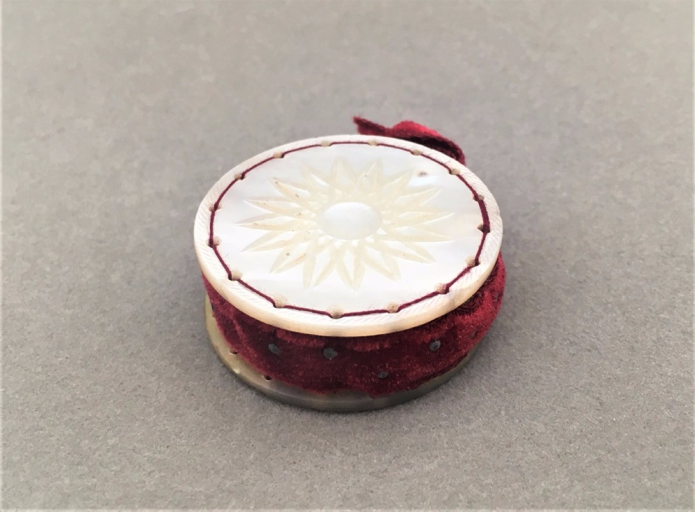 A Charming Victorian Mother of pearl pin cushion View III