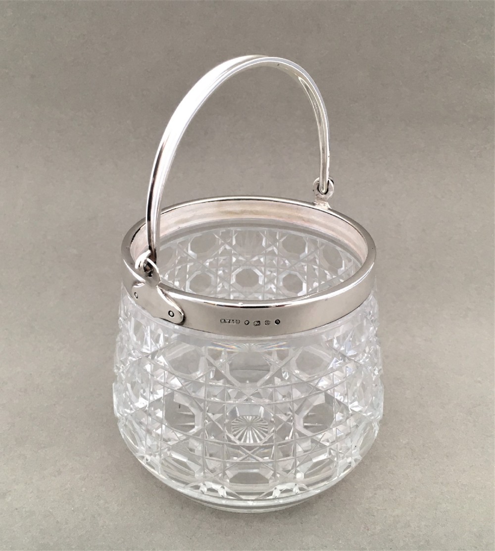 A delightful Victorian silver mounted bowl or preserve pot