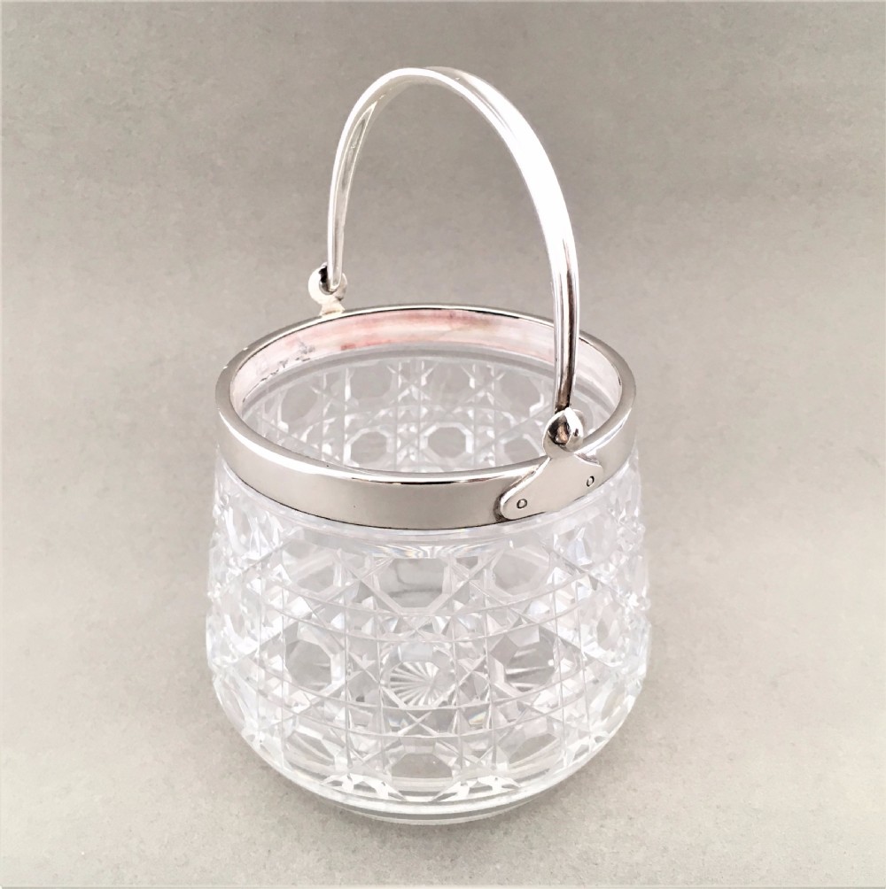 A delightful Victorian silver mounted bowl or preserve pot View II