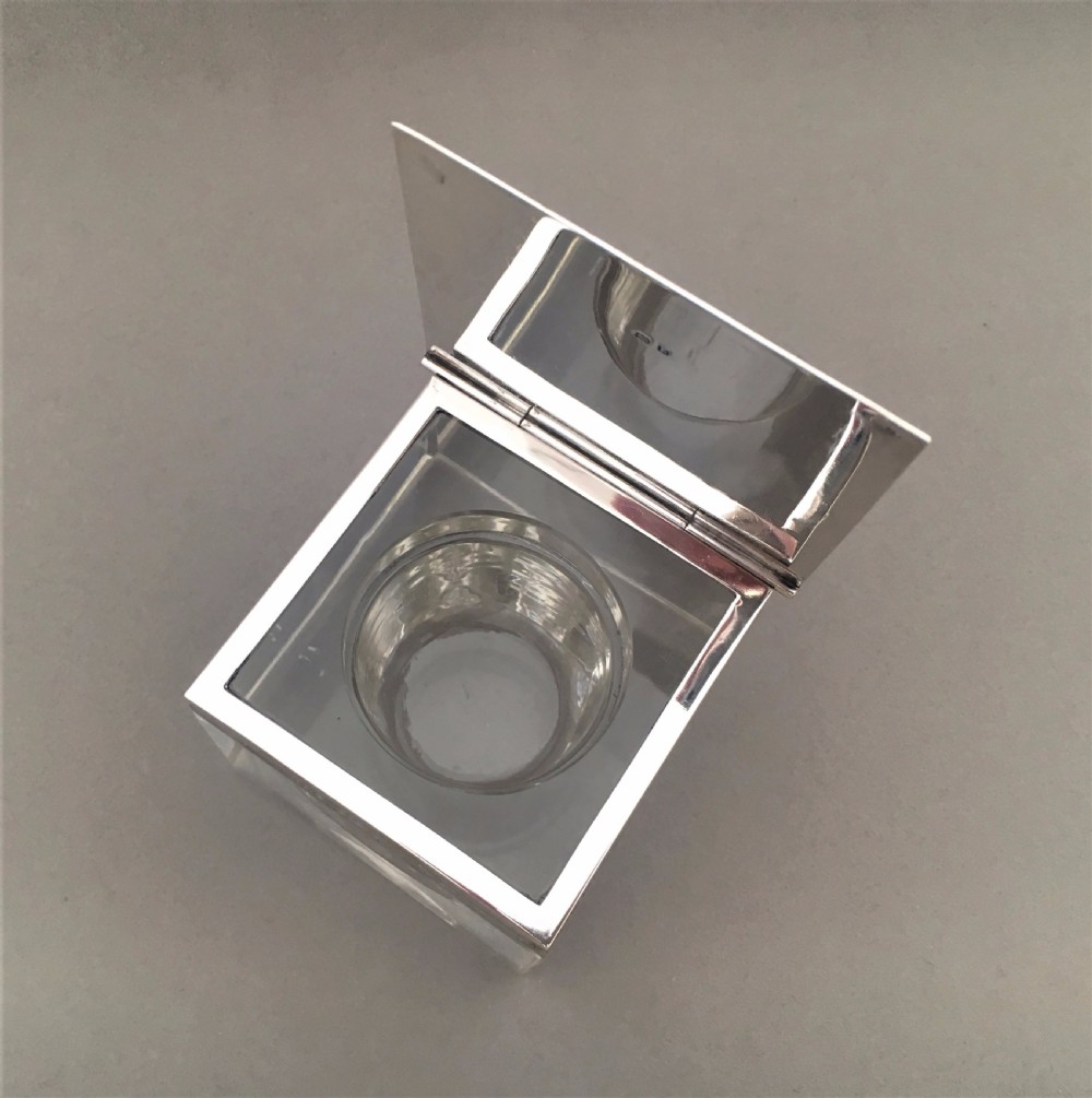 A handsome Art Deco silver mounted inkwell View IV