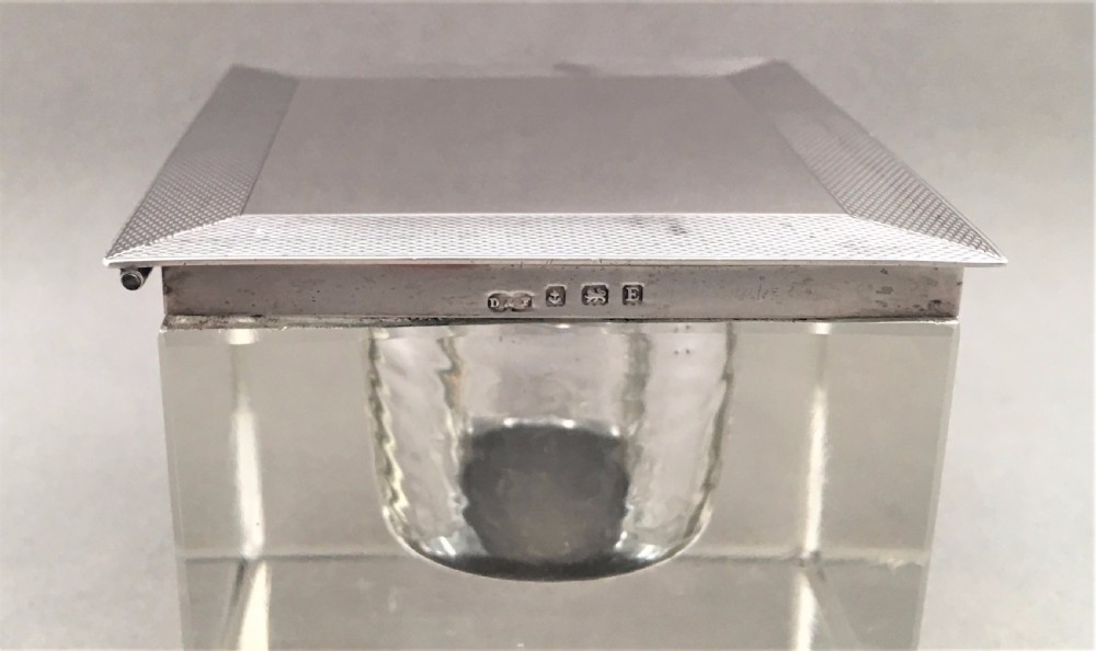 A handsome Art Deco silver mounted inkwell View VII