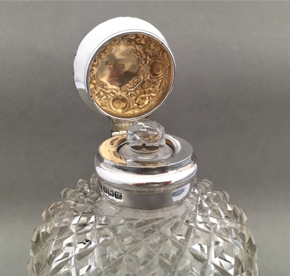 A gorgeous Edwardian silver mounted cologne bottle View VIII