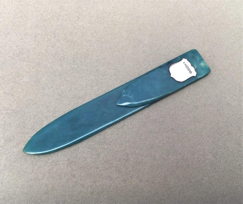 A Chester Art Deco Silver mounted bookmark