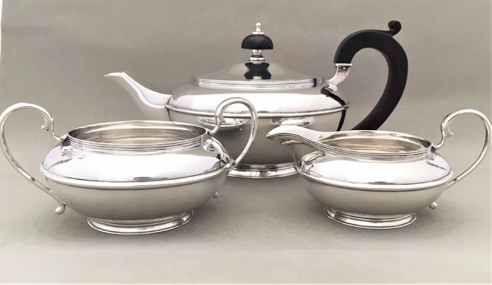 A stunning Edwardian silver breakfast tea set