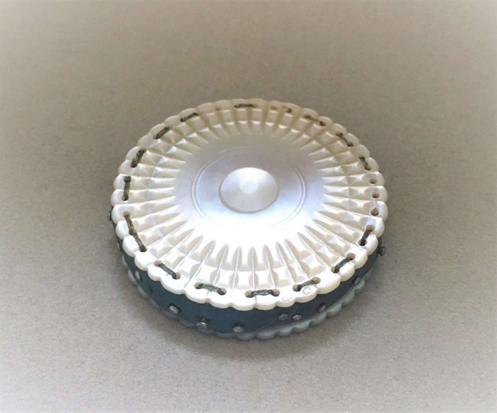 A charming Victorian mother of pearl pin cushion