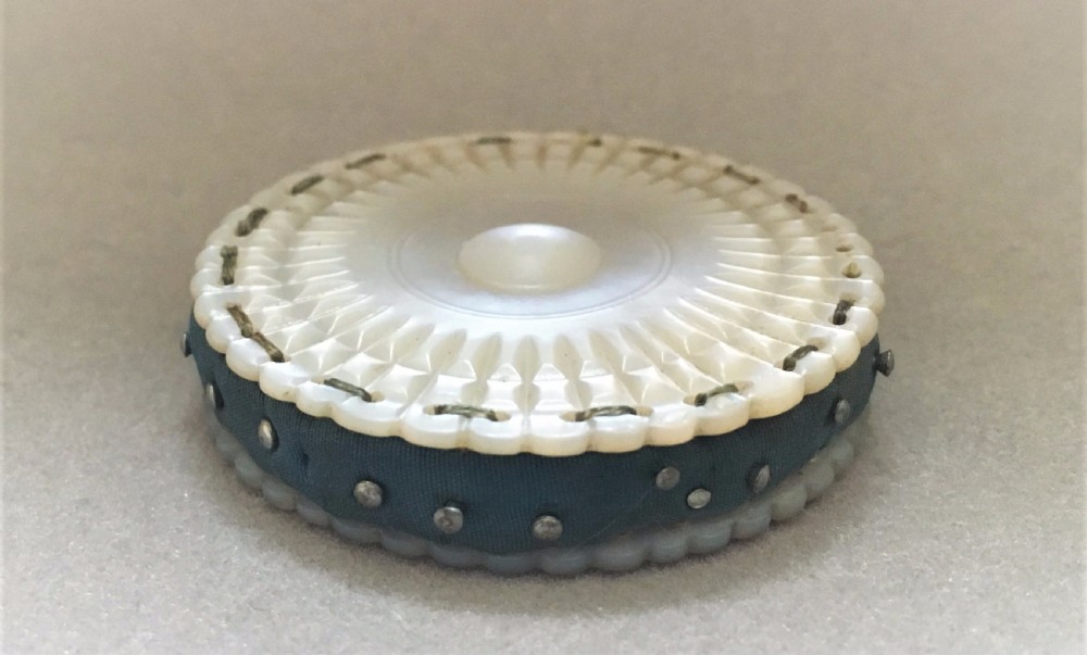 A charming Victorian mother of pearl pin cushion View III