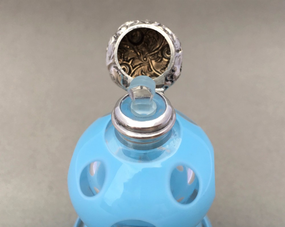 An unusual silver mounted Victorian scent bottle View V