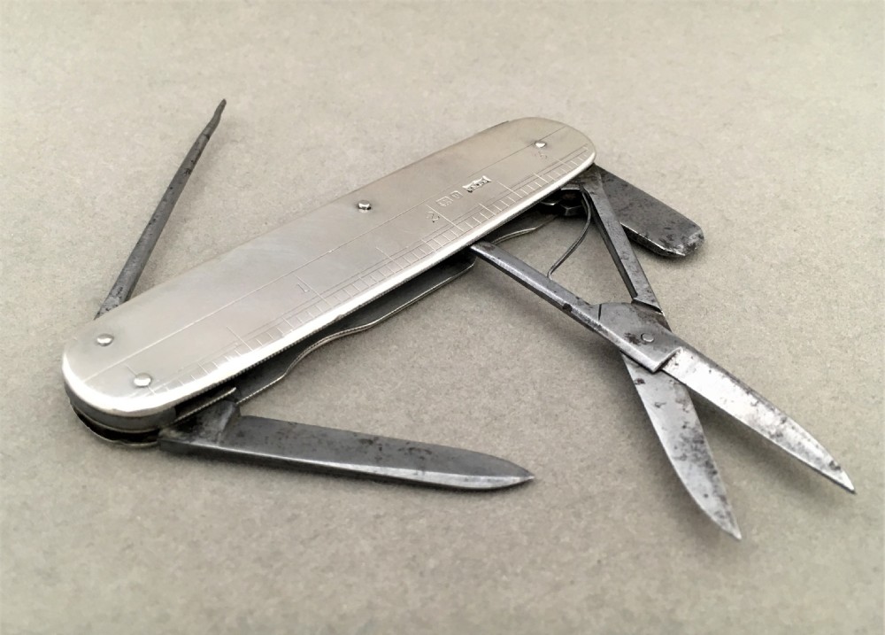A rare George V silver swiss army knife View II
