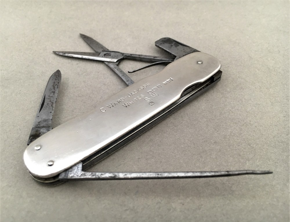 A rare George V silver swiss army knife View III