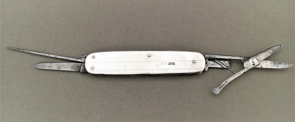 A rare George V silver swiss army knife View VIII