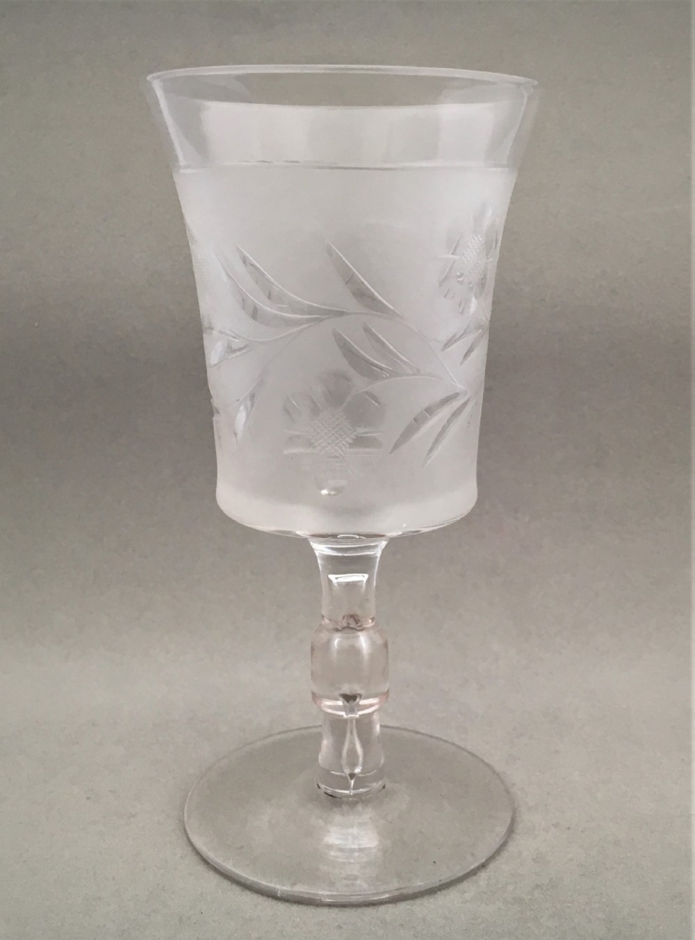 A charming Victorian cut and frosted goblet