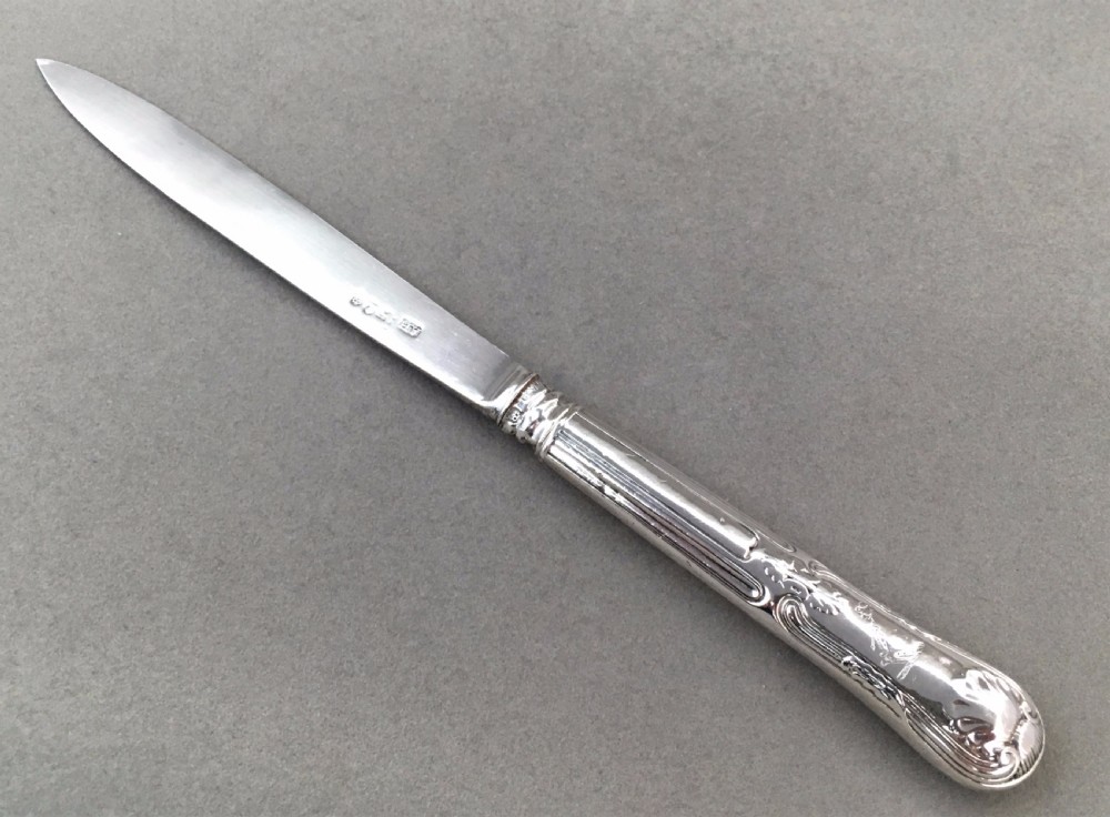 An all silver Georgian letter opener