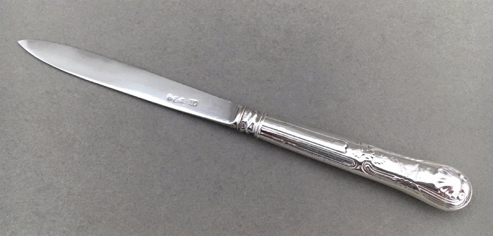 An all silver Georgian letter opener View III