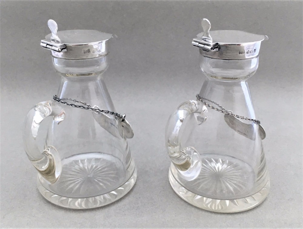 A pair of silver mounted Brandy & Whisky Noggins View IV