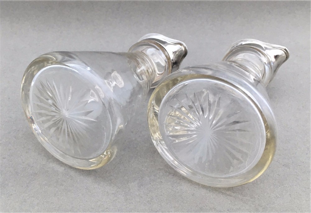 A pair of silver mounted Brandy & Whisky Noggins View VII