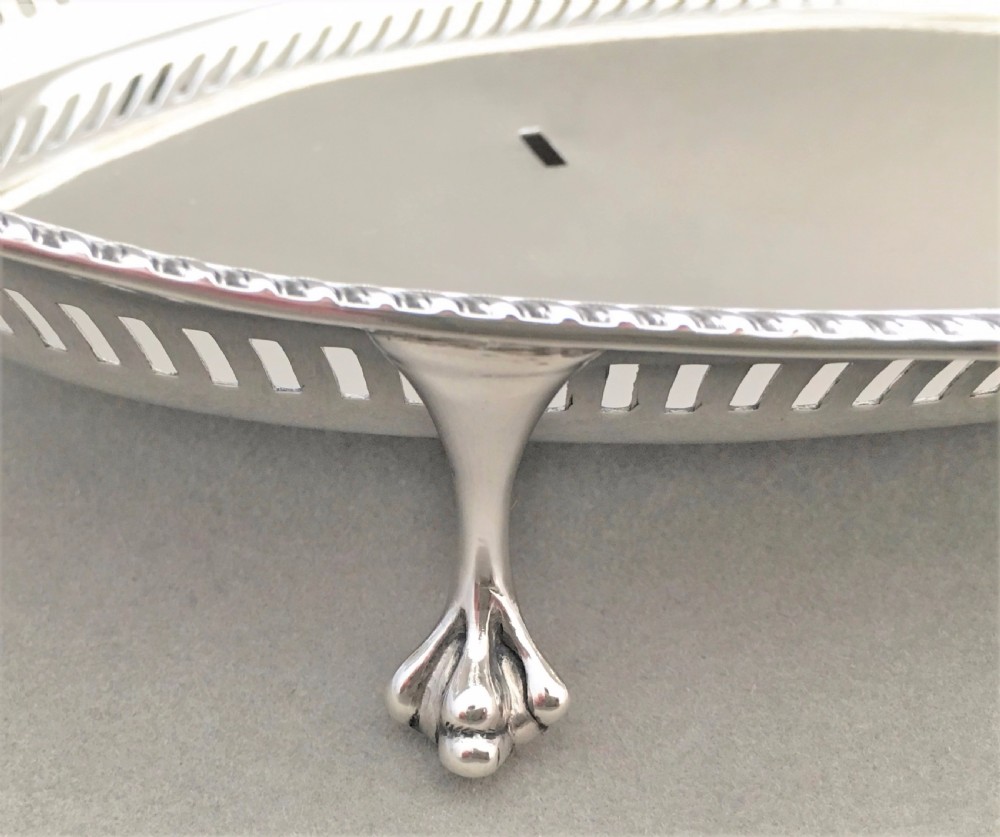 A stunning Edwardian silver inkwell & inkstand View III