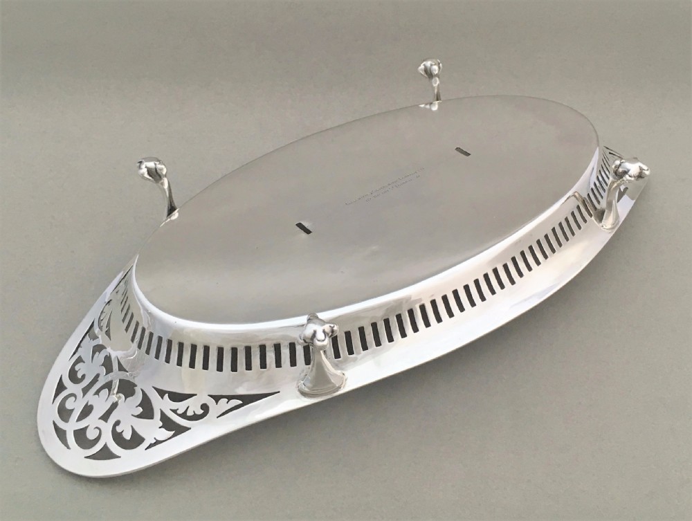 A stunning Edwardian silver inkwell & inkstand View VI