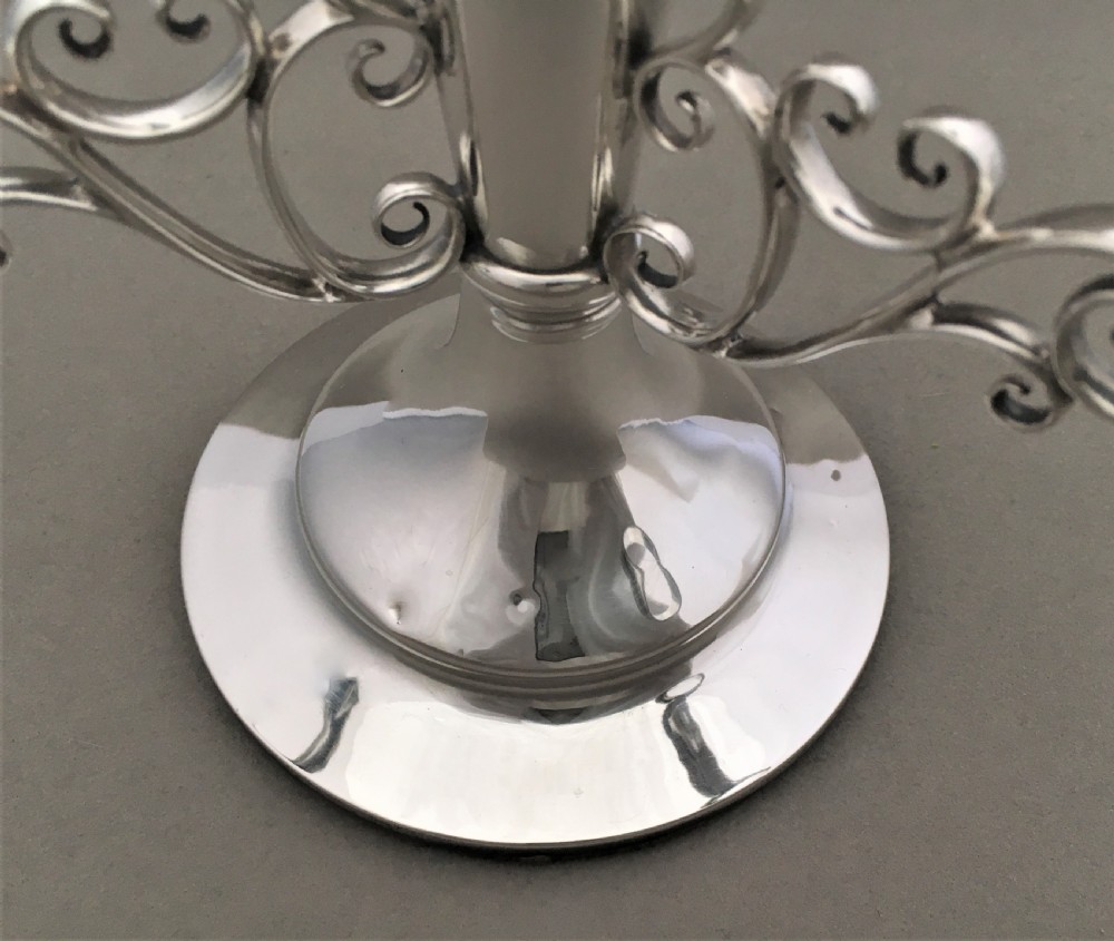 A fabulous silver epergne trumpet vase centrepiece View VIII