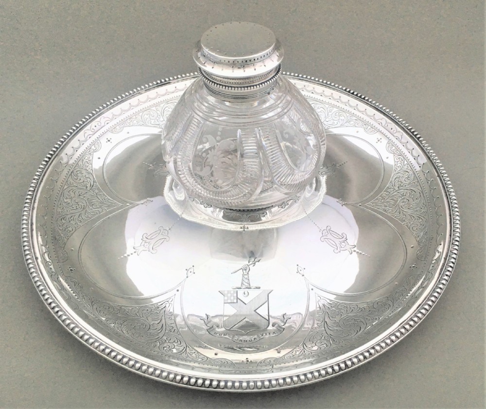A stunning silver inkstand by the great Barnard & Sons