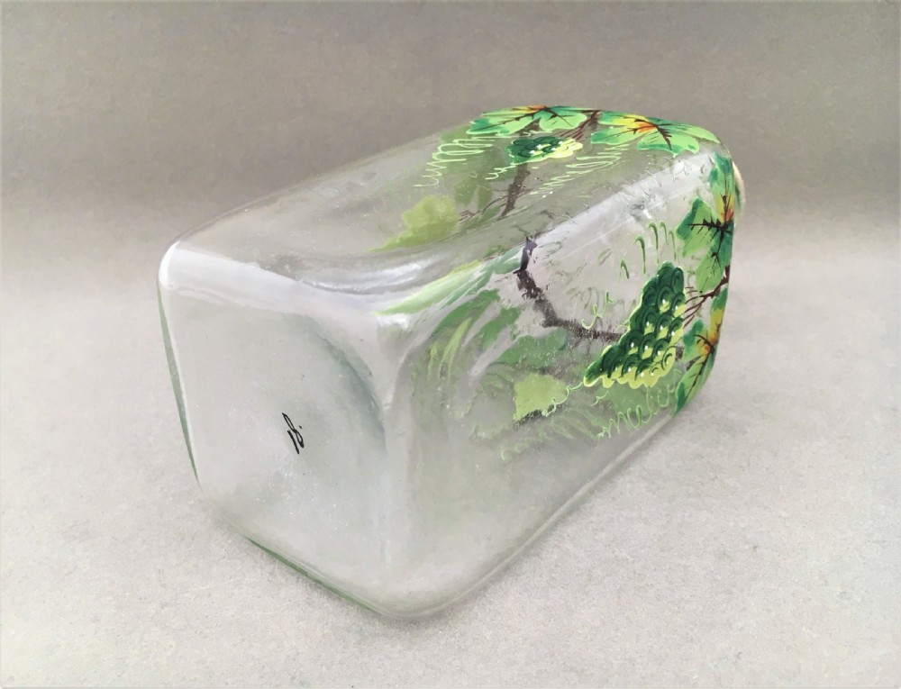 A lovely enamel painted Victorian liqueur decanter View VI