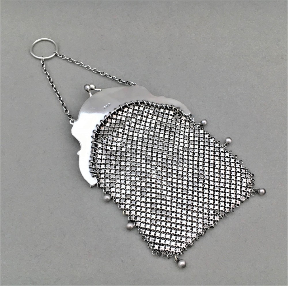 An exquisite silver chain mail purse by Gorham of America View II