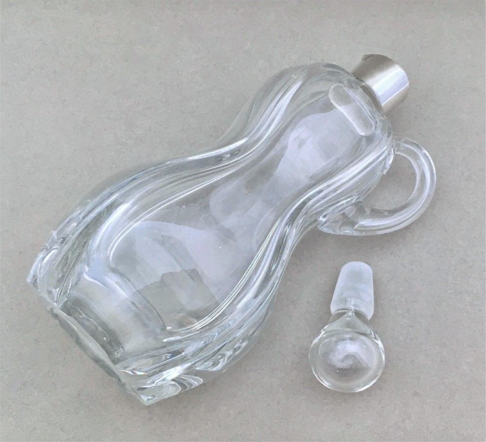 A charming silver mounted olive oil or vinegar bottle View IV