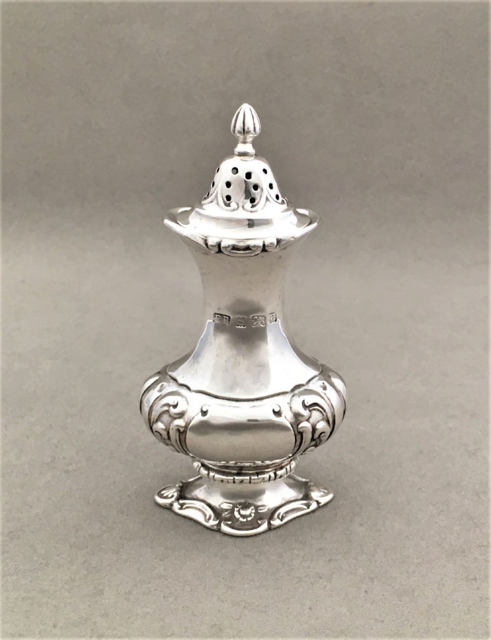 An attractive Victorian silver pepper pot