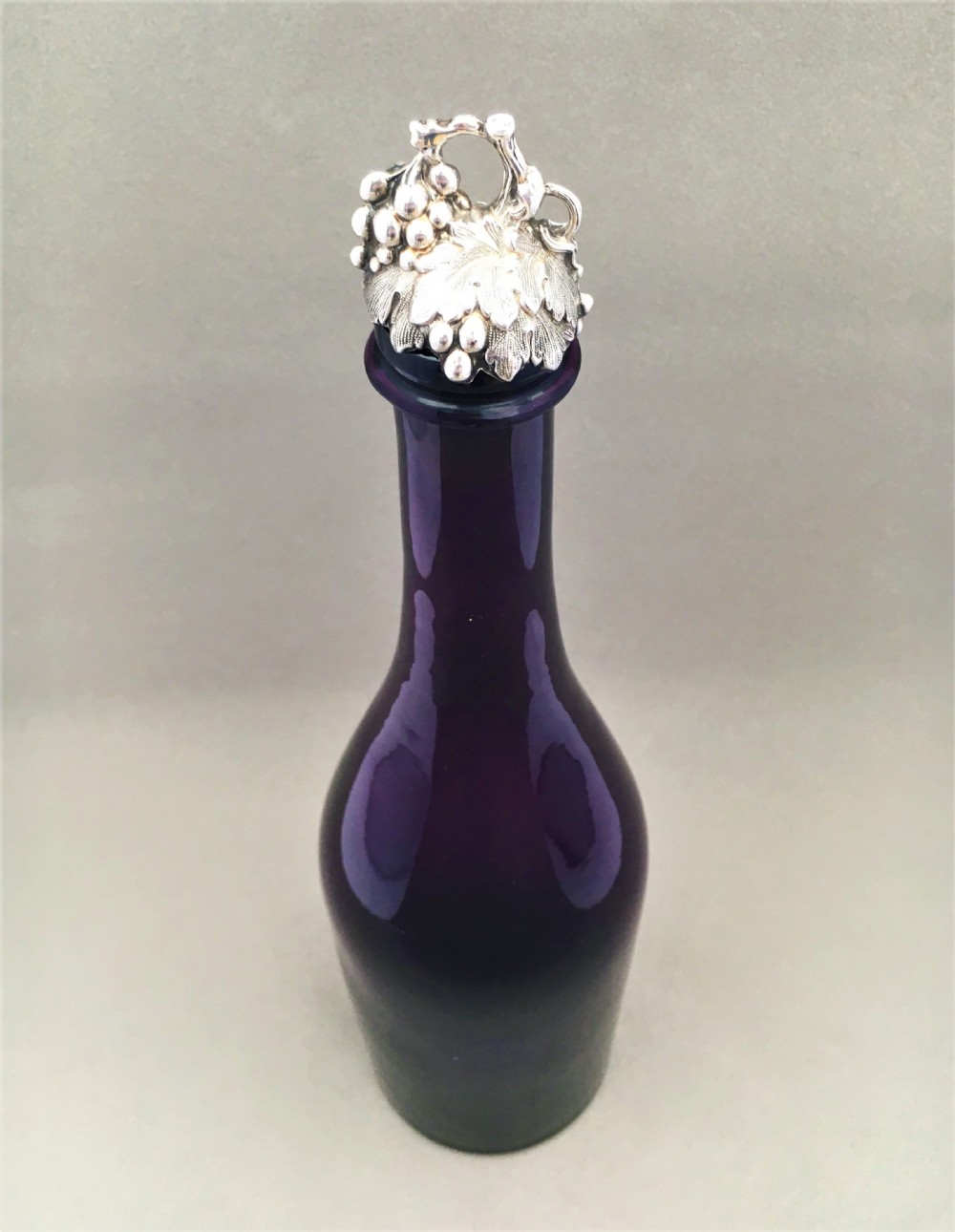 A beautiful Victorian amethyst & silver mounted decanter View IV