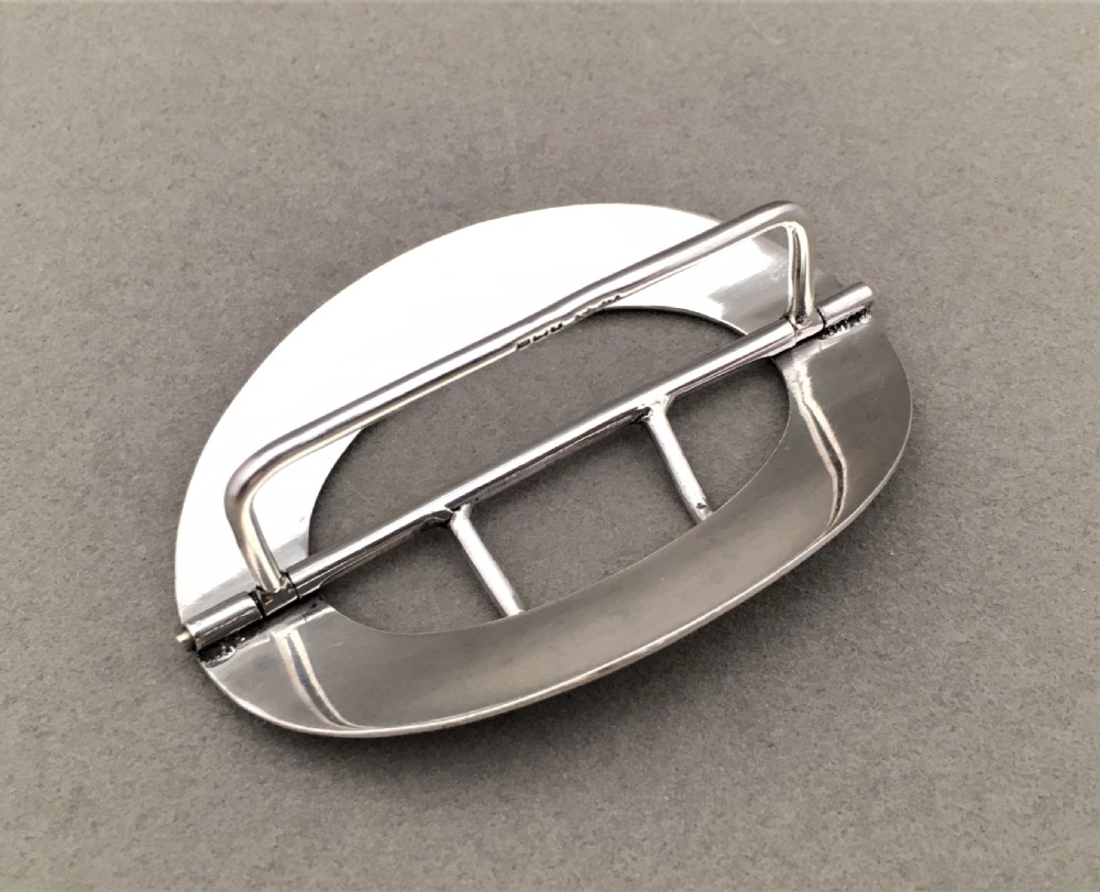A beautiful silver & guilloche enamel belt buckle View IV