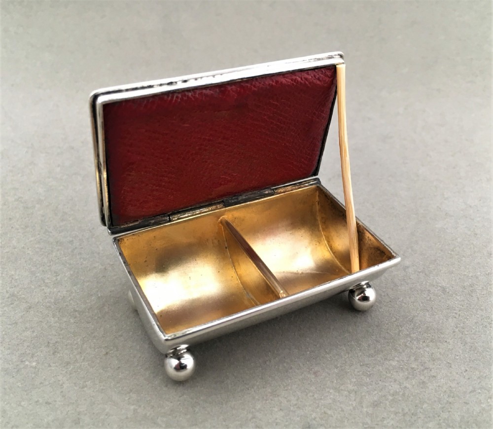 An excellent silver double stamp box View IV