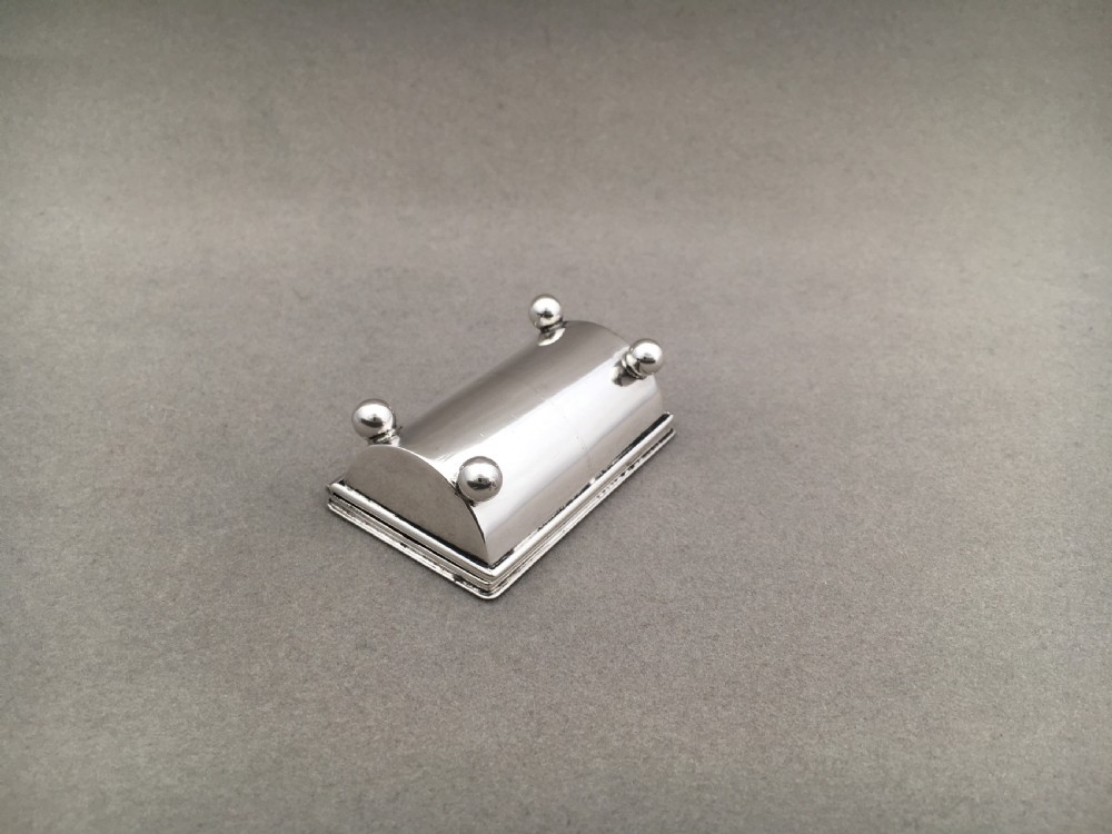 An excellent silver double stamp box View V
