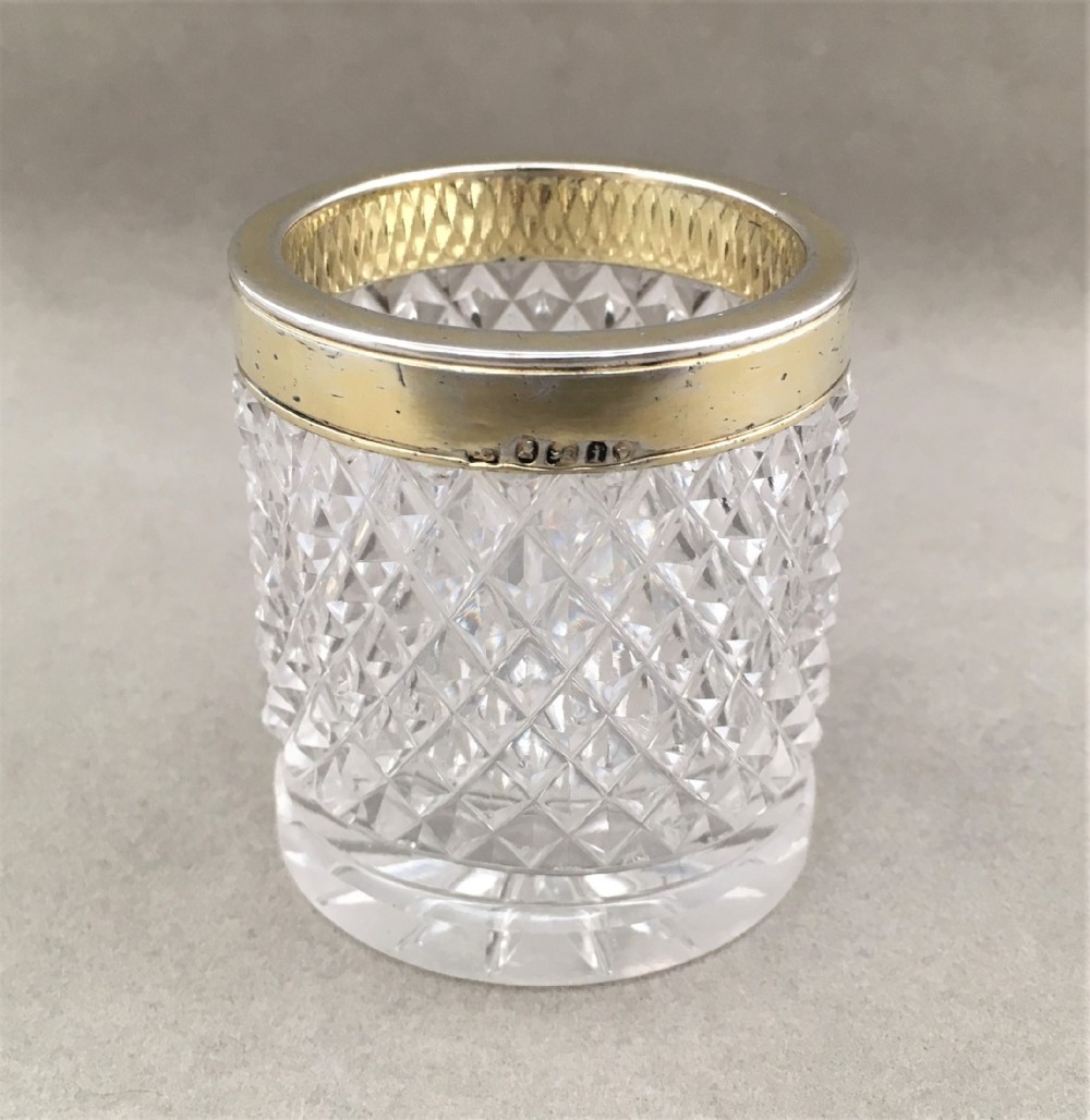A fine George IV silver mounted spill vase