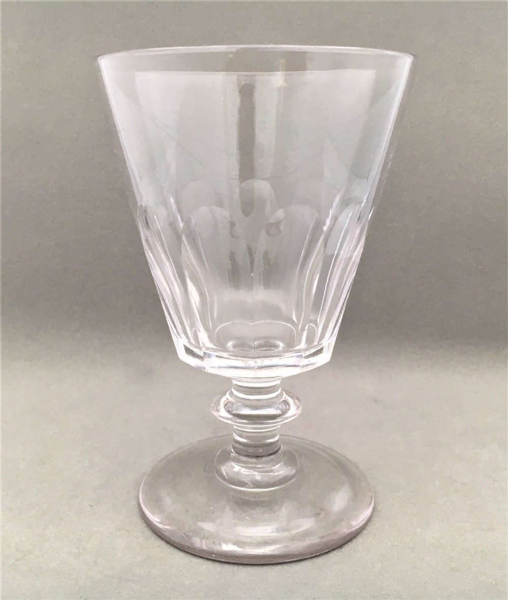 A large Victorian glass rummer