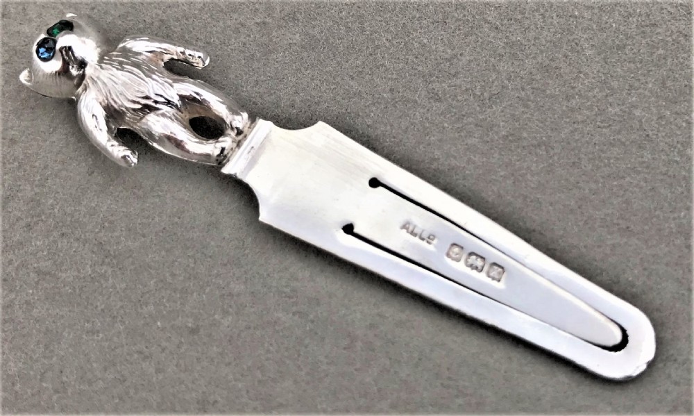 A charming silver bear bookmark View VI