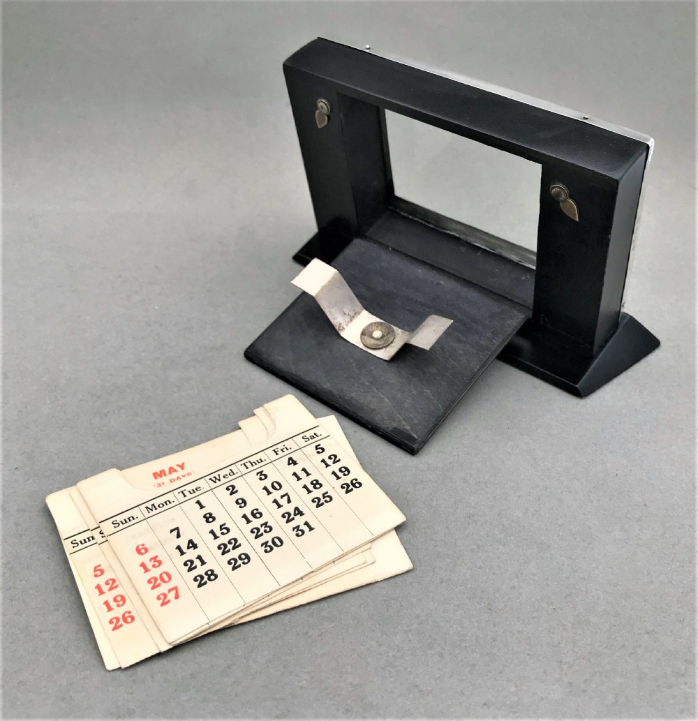 An excellent Art Deco silver desk calendar View VIII