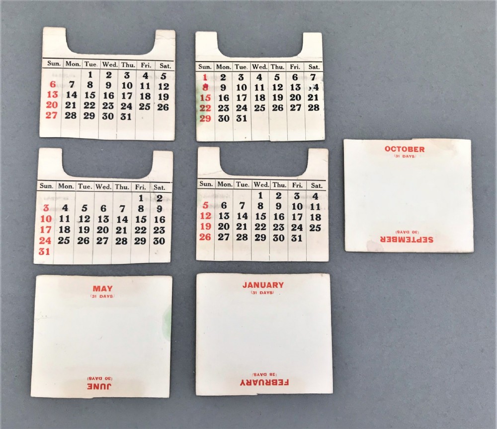 An excellent Art Deco silver desk calendar View IX