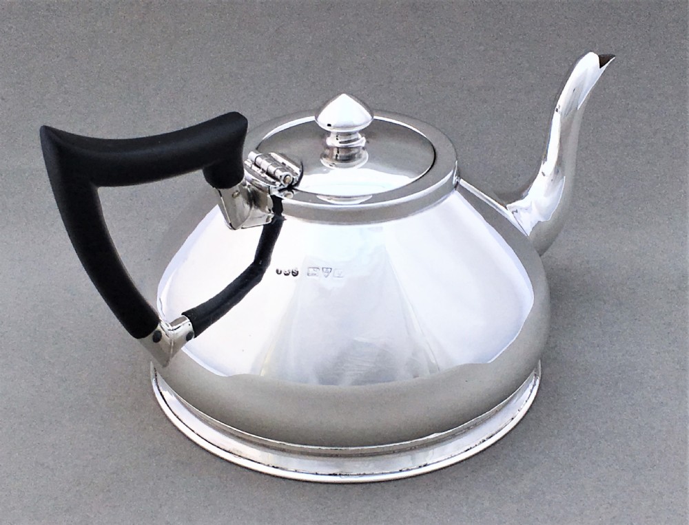 An unusual Chester silver breakfast teapot View VII