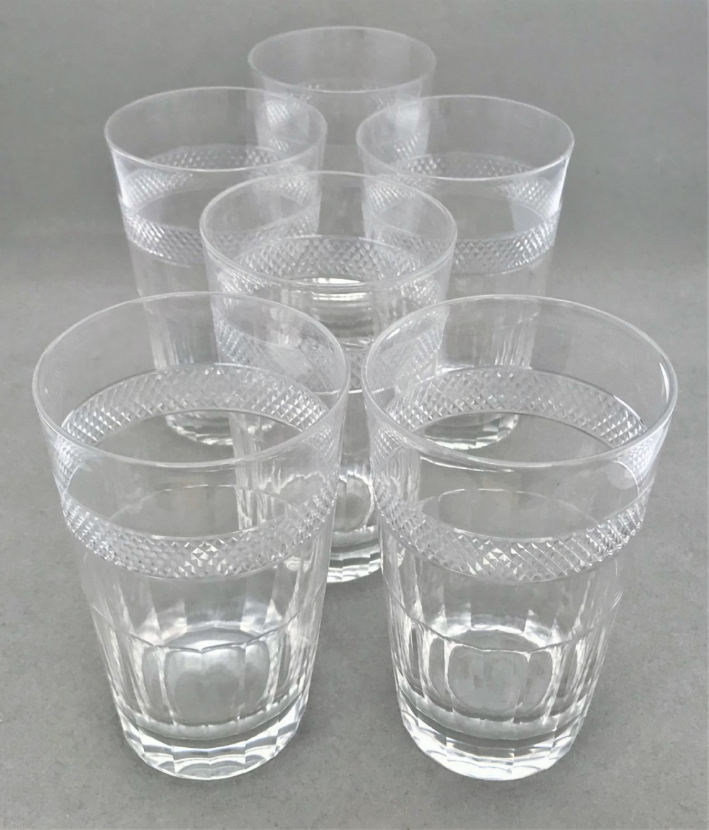 An excellent set of six water or beer glasses