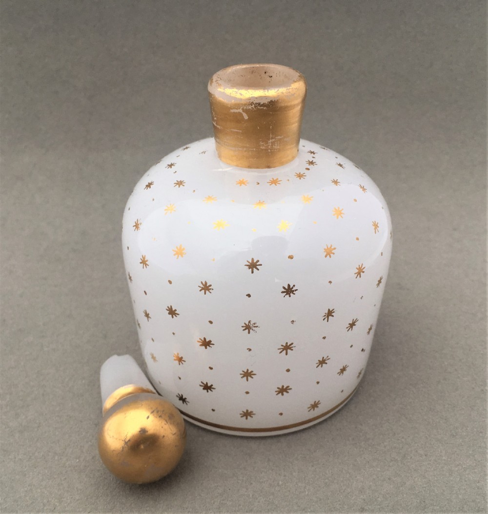 A fabulous star gilded opaline glass cologne bottle View III