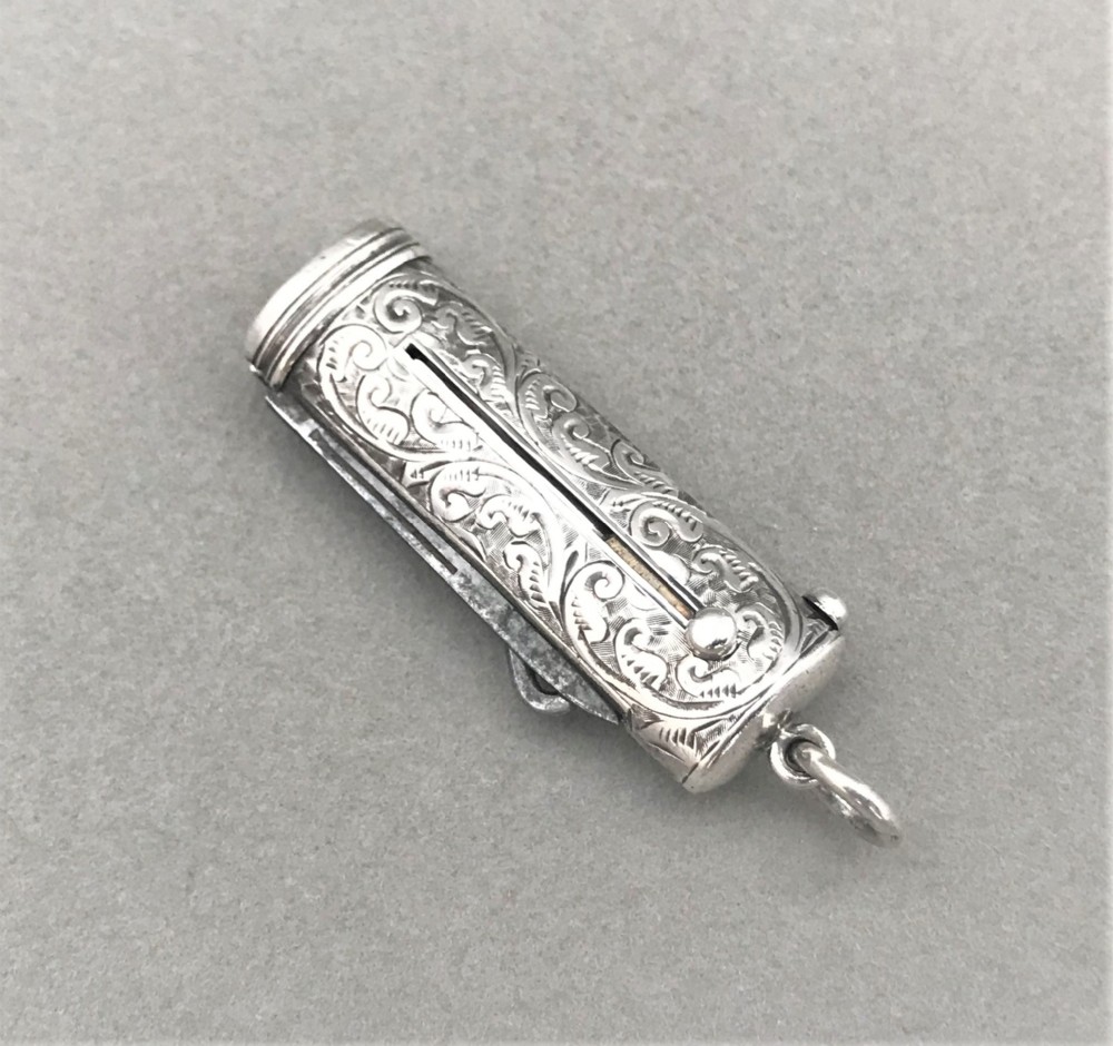 A gorgeous Victorian silver sewing etui