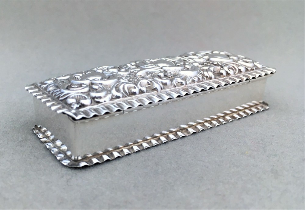 A Victorian silver trinket box View III