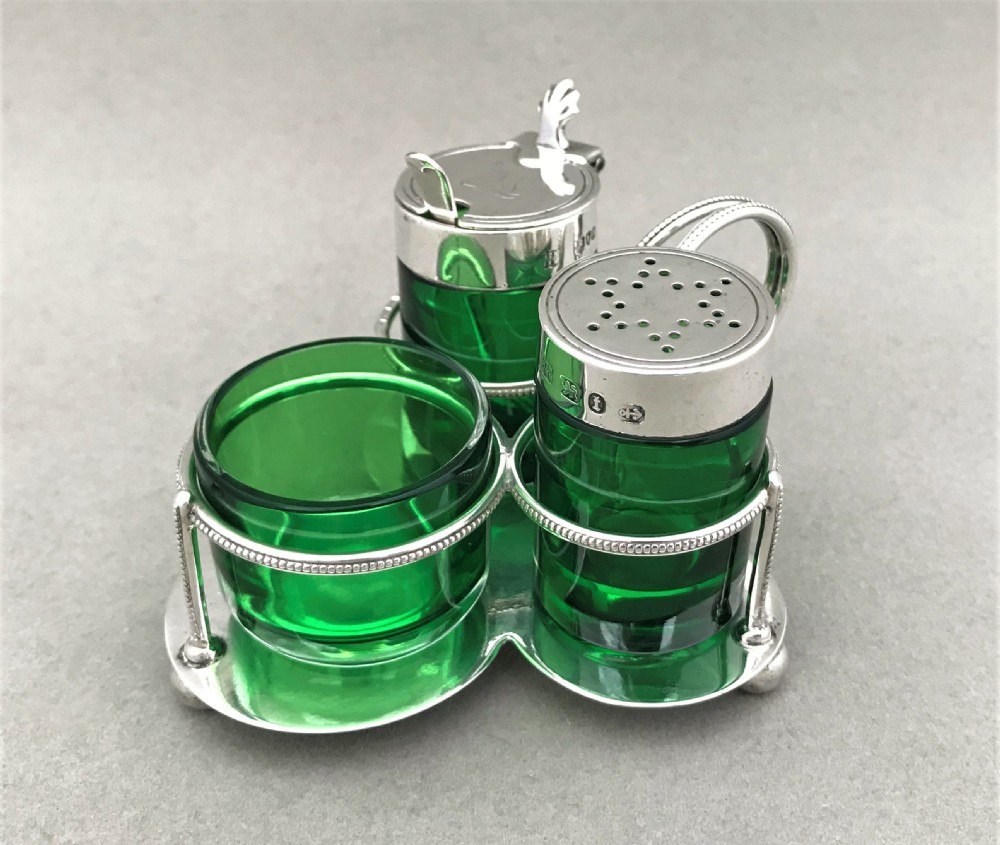 A wonderful late Victorian silver cruet