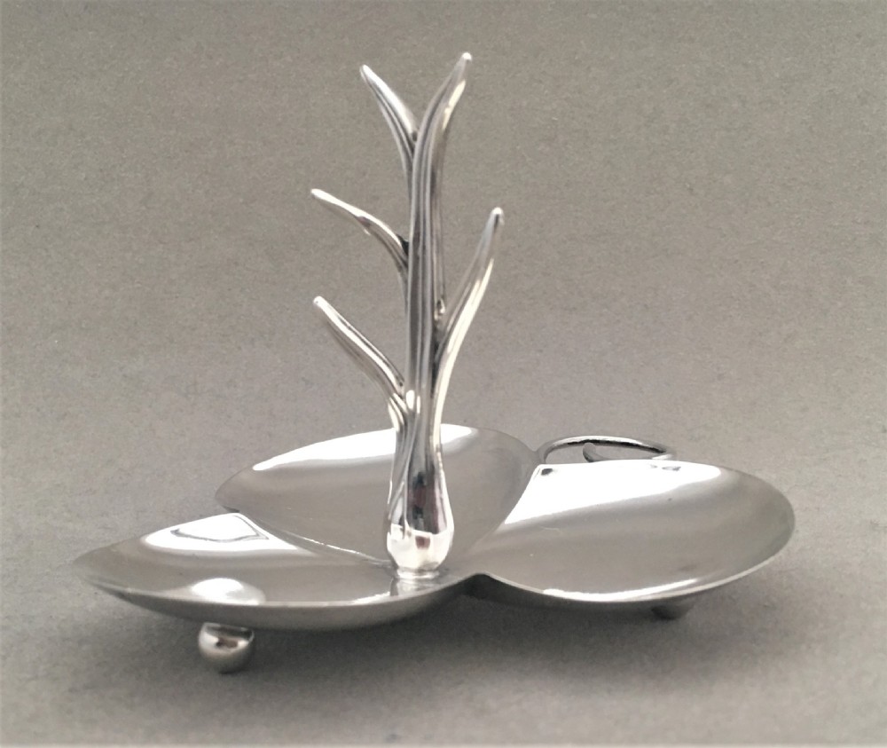 A delightful Edwardian silver ring tree View V