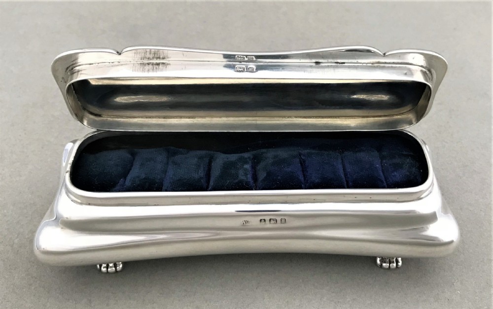 A fabulous Edwardian silver ring box View VII