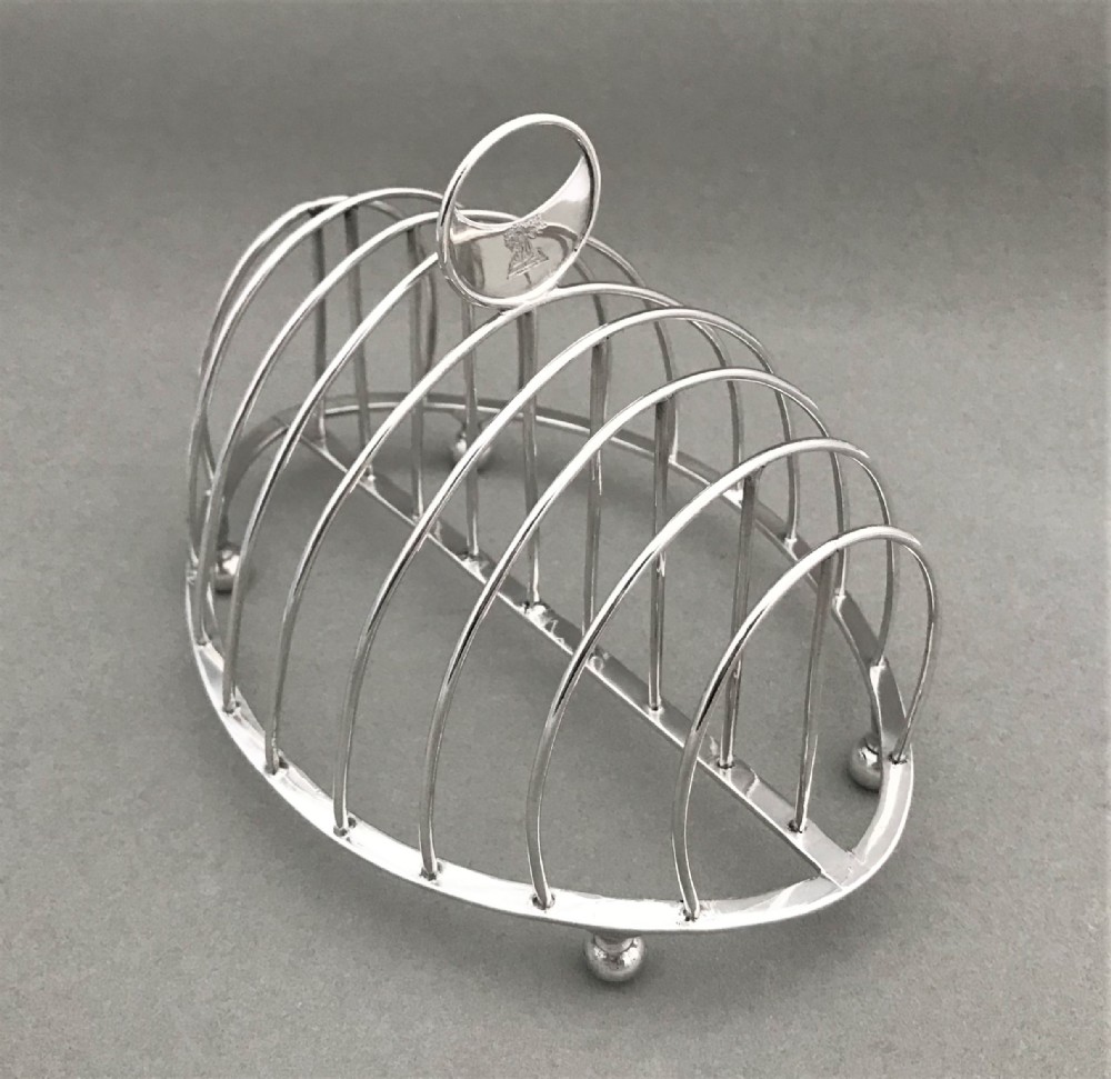 A fabulous 18th Century silver toast rack