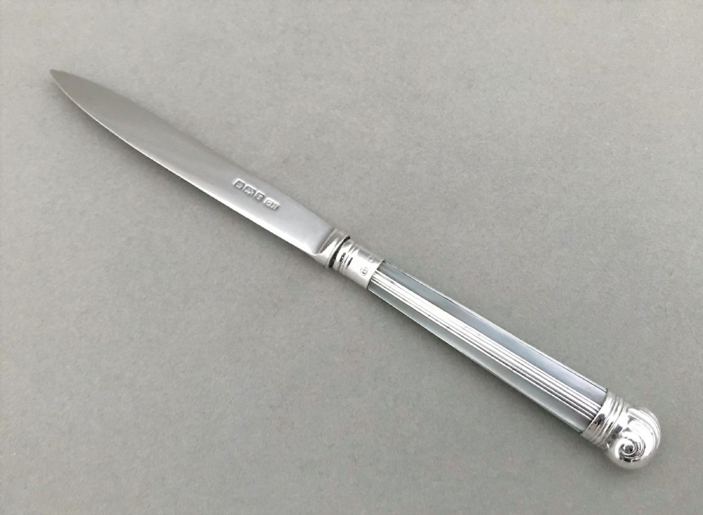 An excellent Edwardian silver bladed letter opener